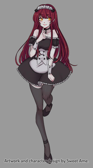 Maid_Elira Costume design for original character Elira, featuring a maid dress.