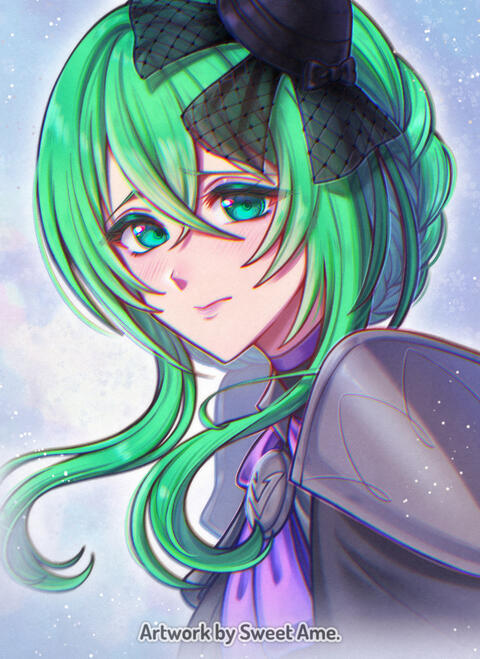 Portrait illustration of Ninae from Fire Emblem Fortune's Weave.