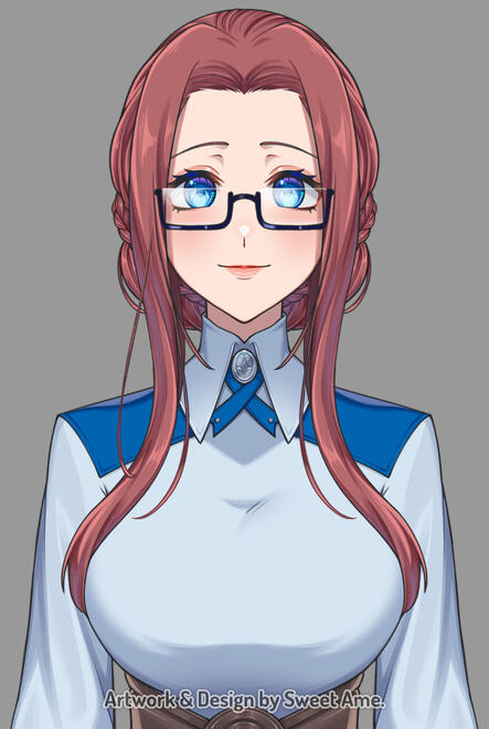 Live2D model art for original character Norene.