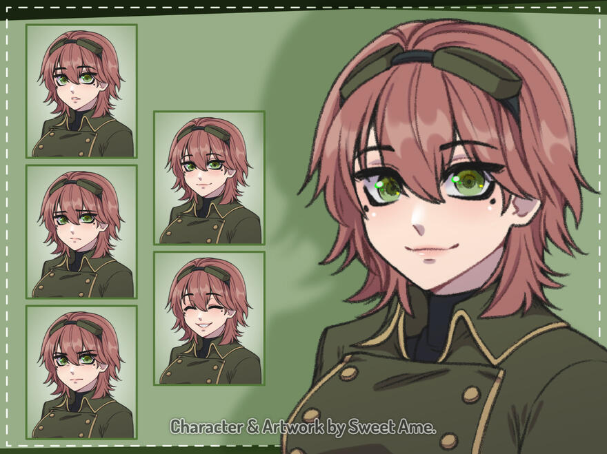 Agatha_Expressions Expression sheet for original character Agatha.